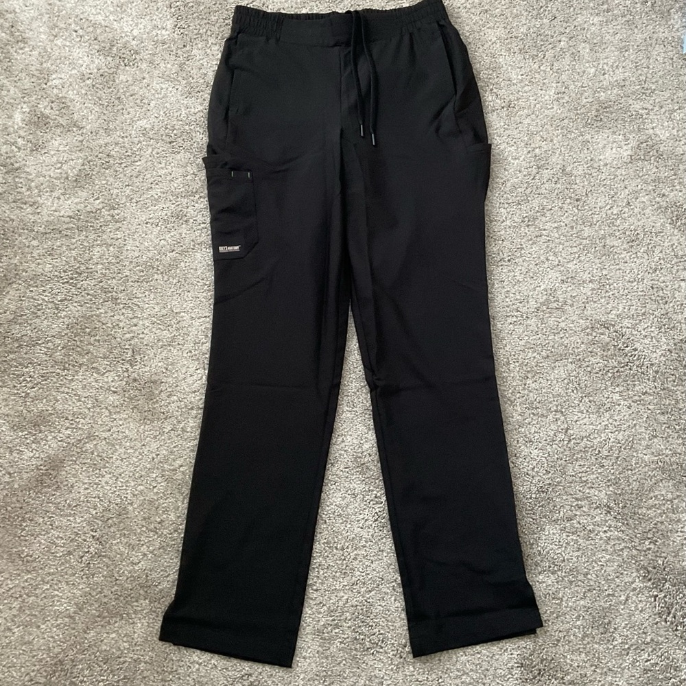 NWT Grey’s Anatomy by Barco 6-Pocket Straight Leg Scrub Pant Black 32” inseam M
